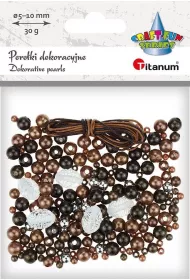 Pere�ki dekoracyjne, zestaw do zrobienia bi�uterii tonacja br�zowa TITANUM CRAFT-FUN SERIES