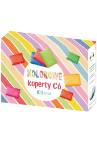 Pol-Mak Kartki Koperty kolorowe mix 100 szt.
