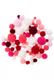 Brewis Pompony biae i w odcienach rowego 20g