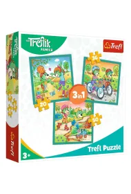 Puzzle 3w1 (20+36+50 el.) Poznaj Trefliki