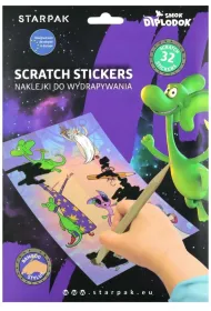 Zestaw kreatywny naklejki do wydrapywania Diplodok STARPAK 548946