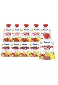 Humana Mus jabko-gruszka-truskawka po 8 miesicu 100% Organic Quality Zestaw 10 x 90 g Bio
