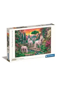 Puzzle 2000 el. HQ Classical Garden Unicorns Clementoni