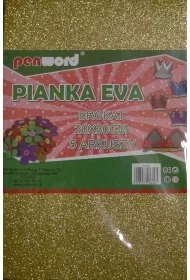 Penword Pianka brokatowa 20x30 cm, 5 arkuszy zota