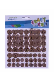 Craft with Fun Ozdoba dekoracyjna samoprzylepna Literki korkowe
