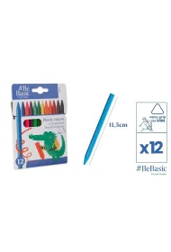 BeBasic Kredki plastikowe 12 kolor�w