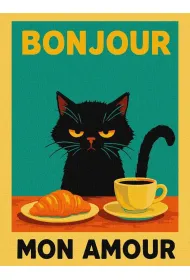 Ideyka Malowanie po numerach - Plakat. Poranek z kotkiem 30x40cm