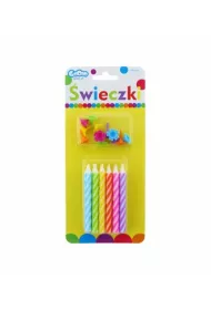 Godan �wieczki urodzinowe Spiralny wz�r 12 szt.