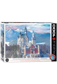 Puzzle 1000 el. Zamek Neuschwanstein zim�, Niemcy Eurographics