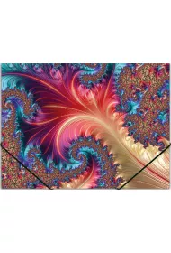 Panta Plast Teczka na gumk� A4 PP z nadrukiem Fractal