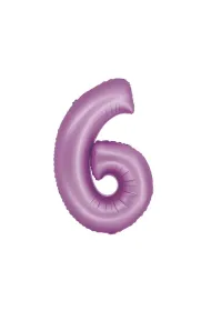 Godan Balon foliowy Smart Cyfra 6 lawendowa matowa 76cm