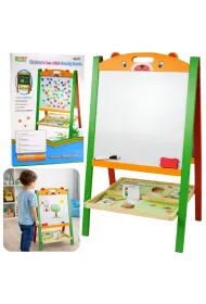 Dwustronna tablica edukacyjna magnetyczna 2w1 LeanToys