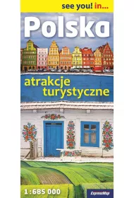 Polska. Atrakcje turystyczne mapa samochodowo - turystyczna