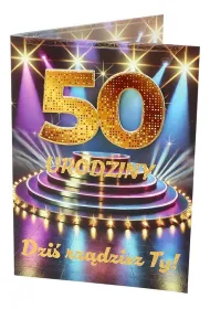 Nero Karnet A B6 50 urodziny z�ote RU-006