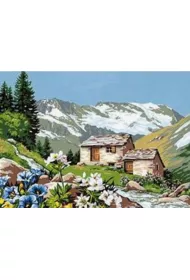 Norimpex Diamentowa mozaika Chatka w grach 30x40cm 1009988