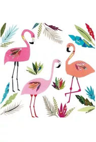 Museums & Galleries Karnet 3 Flamingos z kopert