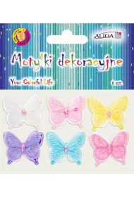 Aliga Motylki dekoracyjne 5cm 6 szt
