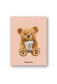 Narcissus Teczka A4+ z gumk� Teddies&Mi� Boba Tea