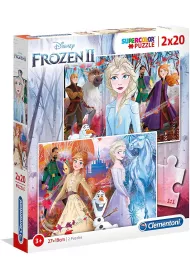 Puzzle 2 x 20 el. Supercolor. Frozen 2 Clementoni