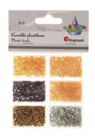 Titanum Koraliki plastikowe 6 rozmiar�w 32g