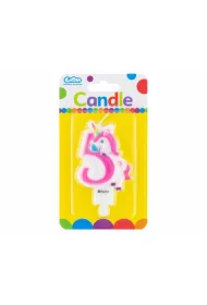 Godan �wieczka cyferka 5 z Jednoro�cem PF-SCJ5 7,8 cm