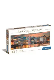 Puzzle 1000 el. Panorama HQ - Bright Amsterdam Clementoni