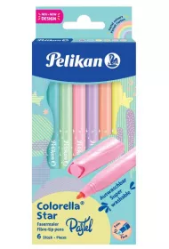 Pelikan Flamastry Colorella Pastell 6 szt.