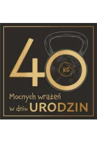 Art Nuvo Karnet kwadrat 40 urodziny m�skie CF-02