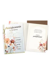 Kukartka Karnet DKP-095 Podzi�kowania za wsp�prac�  kwiatki