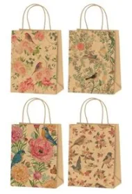 incood. Torba prezentowa 32x42cm Kraft Ptaki na ga��zkach