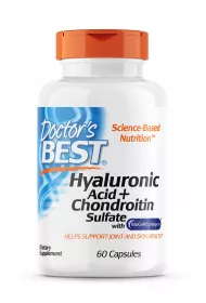 Doctors Best Hyaluronic Acid + Chondroitin Sulfate with BioCell Collagen Suplement diety 60 kaps.