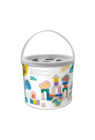 Drewniane klocki Dinozaury &ndash; 50 element�w w wiaderku