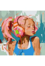Ideyka Malowania po numerach - R�owe letnie rytmy 50x50cm