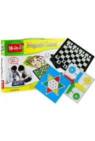 Zestaw gier 18w1 szachy magnetyczne LeanToys