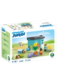 Playmobil Junior Hotel dla zwierz�t z dozownikiem pokarmu 71690