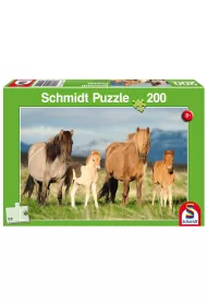Puzzle 200 el. Konie - rodzinne zdj�cie Schmidt