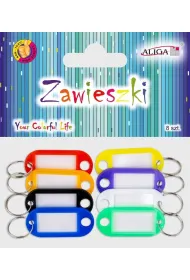 Zawieszki do kluczy mix kolor�w 5 cm x 2,2 cm 8 sztuk