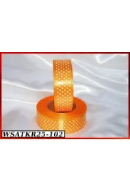 Wst��ka satynowa w kropki 25mm/22mb