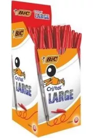 Bic Dugopis Cristal Large czerwony 50 szt.