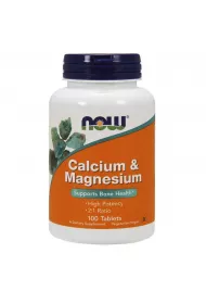 Now Foods Calcium & Magnesium 2:1 - Wap + Magnez Suplement diety 100 tab.
