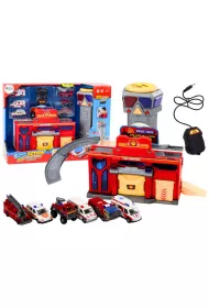 Stra� po�arna + pojazdy 6 szt LeanToys