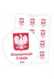 LearnHow Naklejki patriotyczne �wi�to konstytucji 60 mm