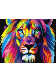 Twoje Hobby Malowanie po numerach - T�czowy lew 40x50cm