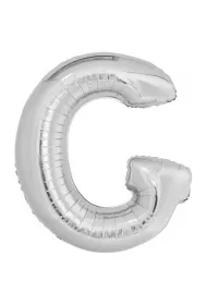 Amscan Balon foliowy litera G srebrna 74x86cm