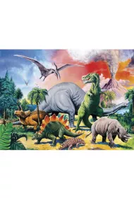 Puzzle 100 el. Pord dinozaurw Ravensburger