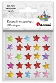 Titanum Kryszta�ki samoprzylepne Gwiazdki mix