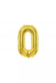 PartyDeco Balon foliowy 0 jasny z�oty 72cm