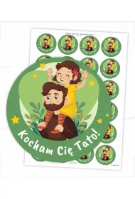 LearnHow Naklejki kocham Ci tato!