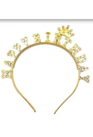 Opaska Happy Birthday z�ota 16,8cm PARTY GO