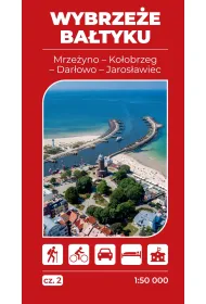 Mapa turystyczna Wybrze�e Ba�tyku 2 Mrze�yno Ko�obrzeg Jaros�awiec 1:50 000